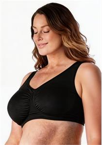 Wirefree 95% Cotton Leisure Bra Black